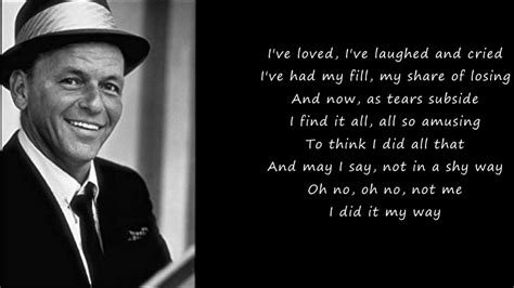 frank sinatra my way lyrics.